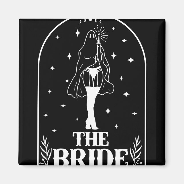 Ghost Bride Coven Gothic Halloween Bröllop Bachelo Magnet (Framsidan)