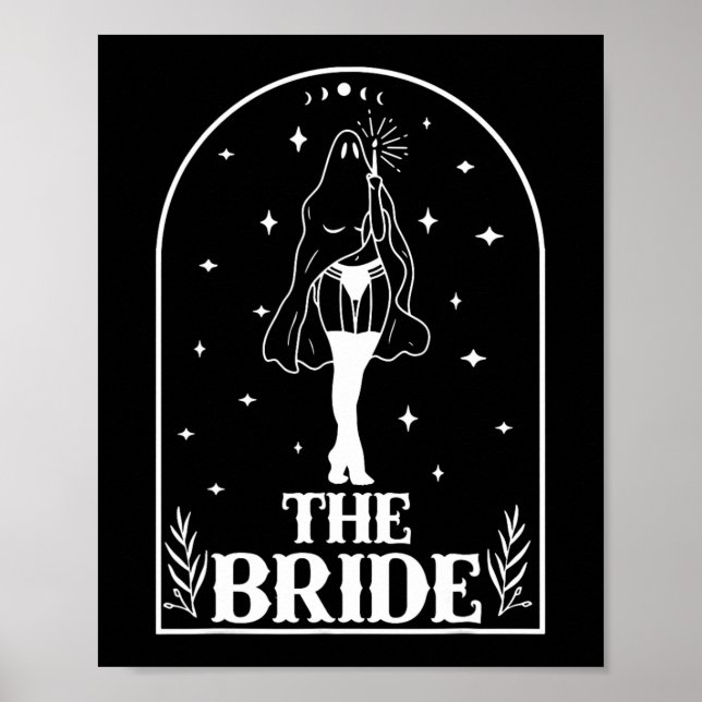 Ghost Bride Coven Gothic Halloween Bröllop Bachelo Poster (Framsidan)