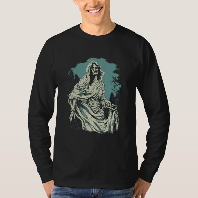 Ghost Bride La Llorona by Haunted Horror Halloween T Shirt (Framsida)