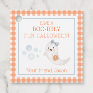 Ghost Bubbles Halloween Boo-bbly Bus eller godis F Gåvor Etiketter