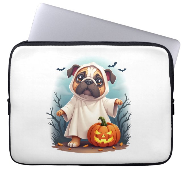 Ghost Bulldog Boo Laptop Fodral (Framsidan)