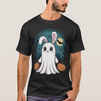 Ghost Bunny Halloween T Shirt