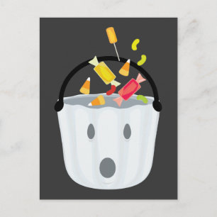Ghost candy pail vykort