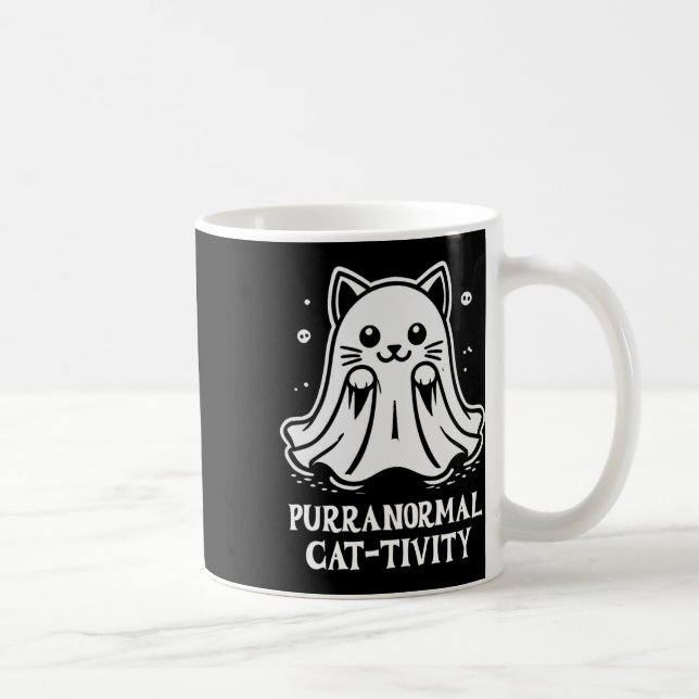 Ghost Cat Art Kaffemugg (Höger)