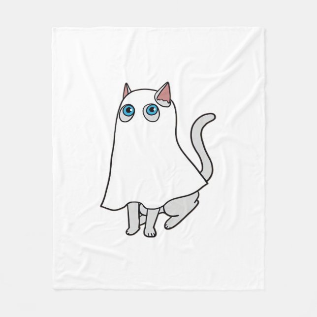 Ghost Cat Classic T-Shirt_1 Fleecefilt (Framsidan)