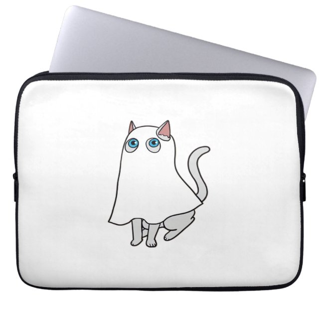 Ghost Cat Classic T-Shirt_1 Laptop Fodral (Framsidan)