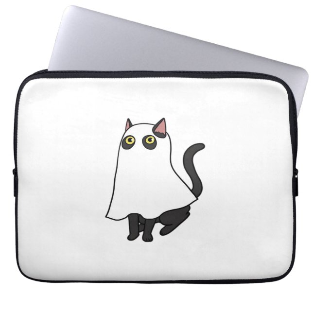 Ghost Cat Classic T-Shirt_2 Laptop Fodral (Framsidan)