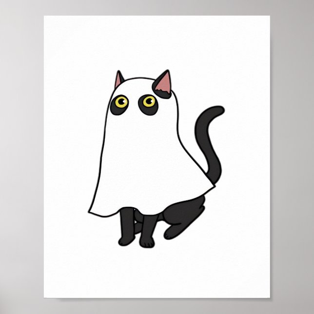 Ghost Cat Classic T-Shirt_2 Poster (Framsidan)