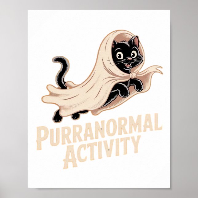 Ghost Cat Classic T-Shirt Poster (Framsidan)