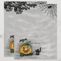 Ghost, Cat, Fladdermus och Pumpkin, Happy hallowee