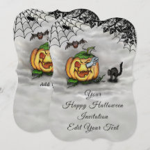 Ghost, Cat, Fladdermus och Pumpkin, Happy hallowee