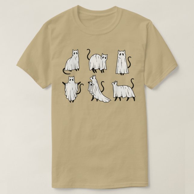 Ghost Cat Halloween, Cat Lover, Black Cat, Spooky T Shirt (Design framsida)