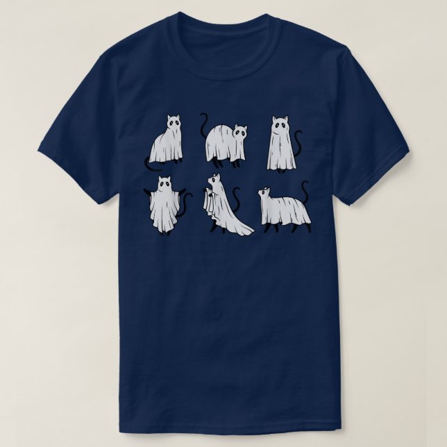 Ghost Cat Halloween, Cat Lover, Black Cat, Spooky T Shirt (Design framsida)