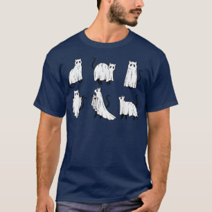 Ghost Cat Halloween, Cat Lover, Black Cat, Spooky T Shirt