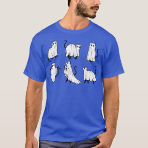 Ghost Cat Halloween, Cats Älskare, Black Cat, Spoo T Shirt