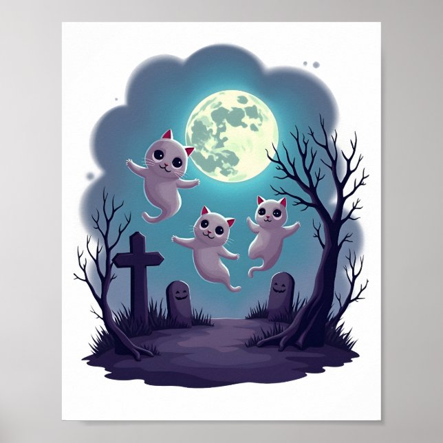 Ghost Cat Parade Poster (Framsidan)