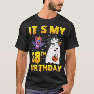 Ghost Cat Pumpkin Candy corn är min 28:e födelseda T Shirt