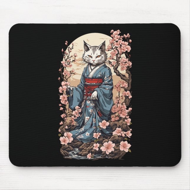 Ghost Cat with Kimono Japansk Yokai Folklore Desi Musmatta (Framsidan)
