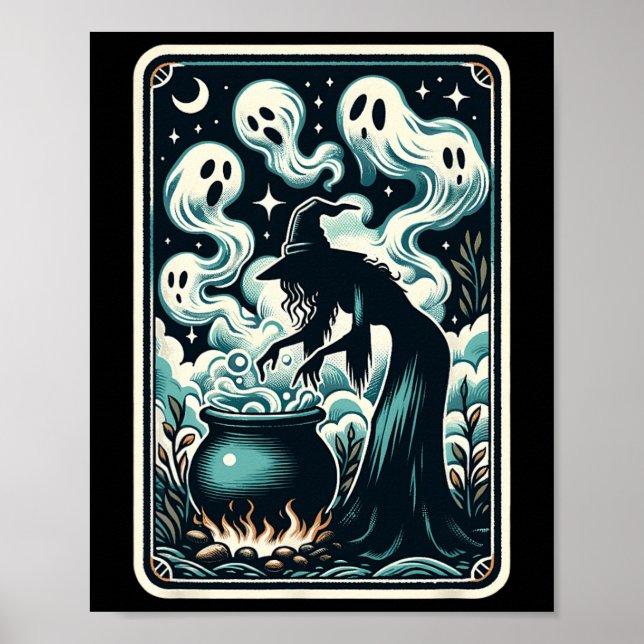 Ghost Cauldron Gothic Supernatural Tarot Card Poster (Framsidan)