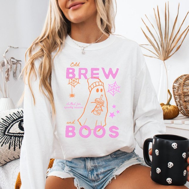 Ghost Cold Brew Och Boos Iced Coffee Halloween T Shirt (Skapare uppladdad)