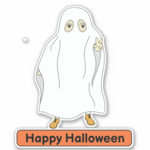 Ghost costume Boy Sticker Klistermärken