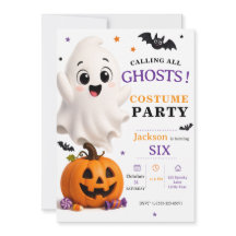 Ghost Costume Party - Söt Halloween-födelsedag