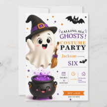 Ghost Costume Party - Söt Halloween-födelsedag