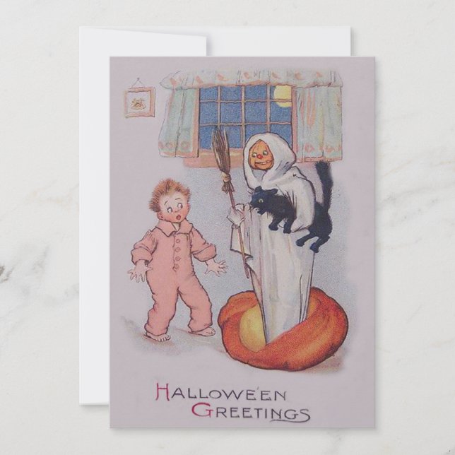 Ghost Costume Smiling Jack o lantern Black Cat (Framsida)