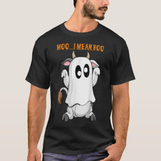 Ghost Cow Farm Moo I Elak Boo Måne Cosplay Hallowe T Shirt