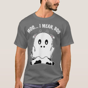 Ghost Cow Moo I Elak Boo Pumpkin Halloween Farmer T Shirt