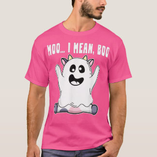 Ghost Cow Moo I Elak Boo Pumpkin Måne Halloween Fa T Shirt