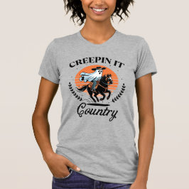 Ghost Cowboy Riding Horse Halloween T Shirt