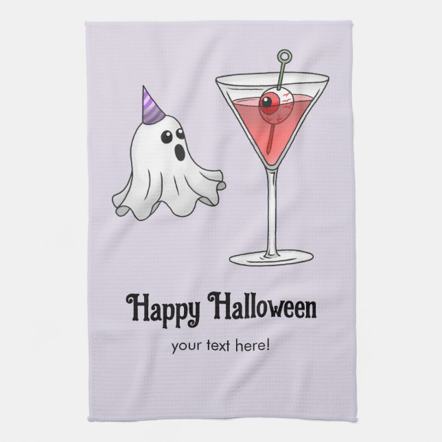 Ghost & Creepy Party Cocktail Kökshandduk (Vertikal)