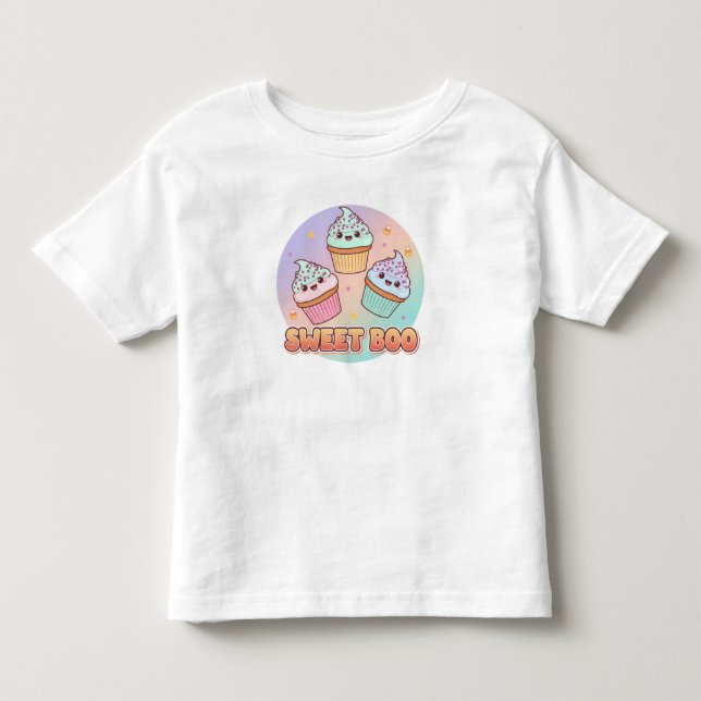 Ghost Cuptårta Party Halloween T-Shirt - Cute Swee (Framsida)