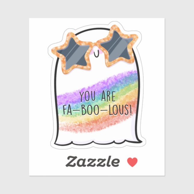 Ghost Cute Halloween Art Höstsäsong Klistermärken (Ark)