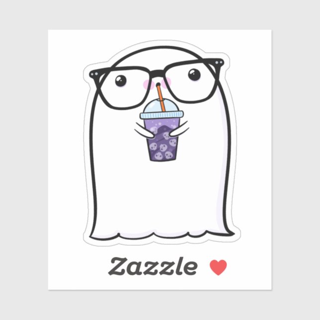 Ghost Cute Halloween Art Höstsäsong Klistermärken (Ark)