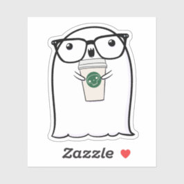 Ghost Cute Halloween Art Höstsäsong Klistermärken