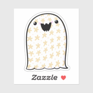 Ghost Cute Halloween Art Höstsäsong Klistermärken