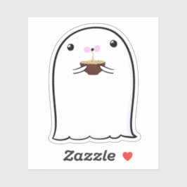 Ghost Cute Halloween Art Höstsäsong Klistermärken