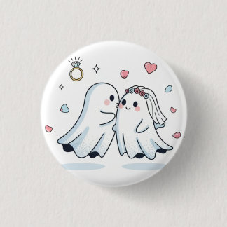 Ghost Cute Love Patch — Romantic Pin Button 2026 Knapp