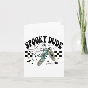 Ghost Cycling Bicycle Bike Retro Halloween fest C Kort