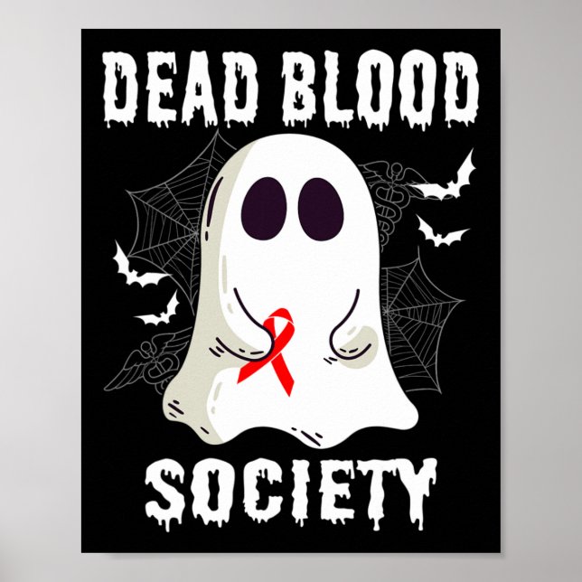 Ghost Dead Blood Society Blood Cancer Awareness Ha Poster (Framsidan)