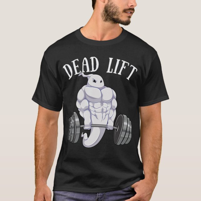 Ghost Dead Hiss Funny Halloween Living Weights Fi T Shirt (Framsida)