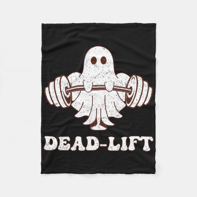Ghost Dead Hiss Groovy Fitness Spooky Funny Hallow Fleecefilt (Framsidan)