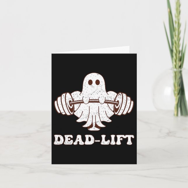 Ghost Dead Hiss Groovy Fitness Spooky Funny Hallow Kort (Framsida)