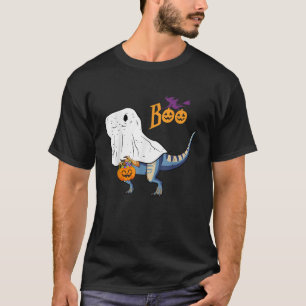 Ghost Dinosaur T rex Funny Boo Halloween Boys Mana T Shirt
