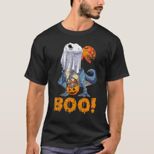 Ghost Dinosaur T rex Funny Boo Halloween Boys Mana T Shirt