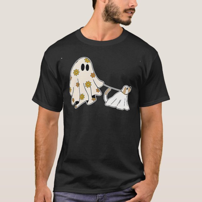 Ghost Dog, Dog Lovers Halloween T Shirt (Framsida)