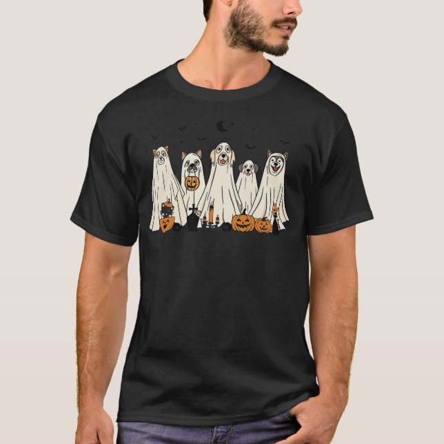 Ghost Dog Halloween Costume T Shirt (Framsida)