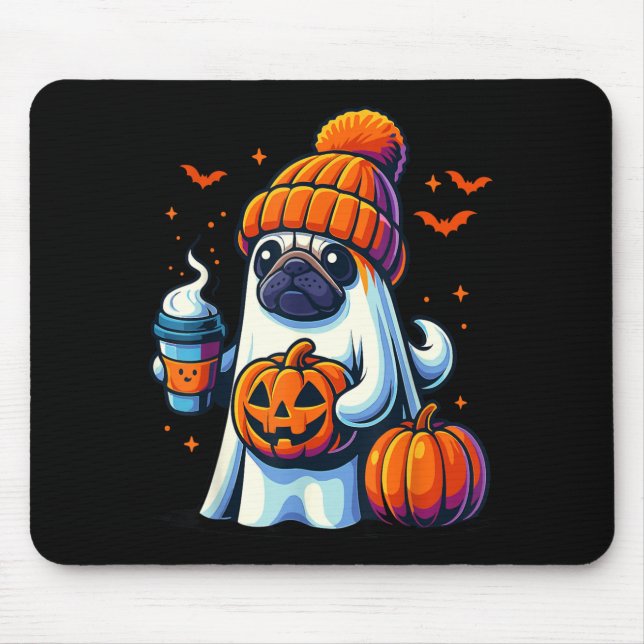 Ghost Dog Pumpadrinker Beanie Höst Halloween Musmatta (Framsidan)